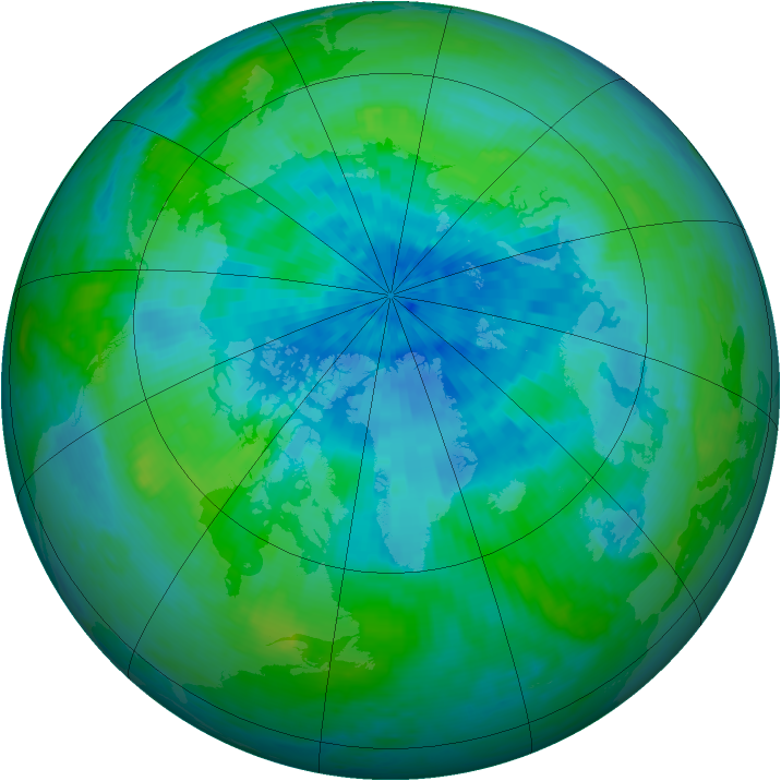Arctic ozone map for 13 September 2002